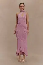 MESHKI Celestino Floral Metallic Knit Pink Size 10/M - Image 3