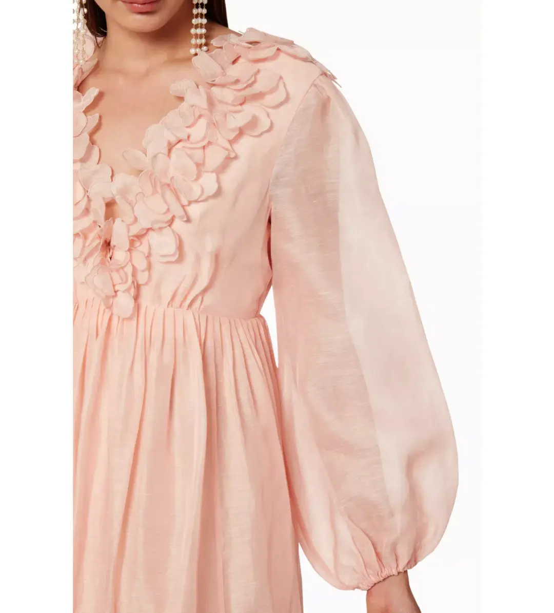 Zimmermann  The Lovestruck Garland Midi Dress in Pink Size 2/ AU 12 for rent on The Volte - main image