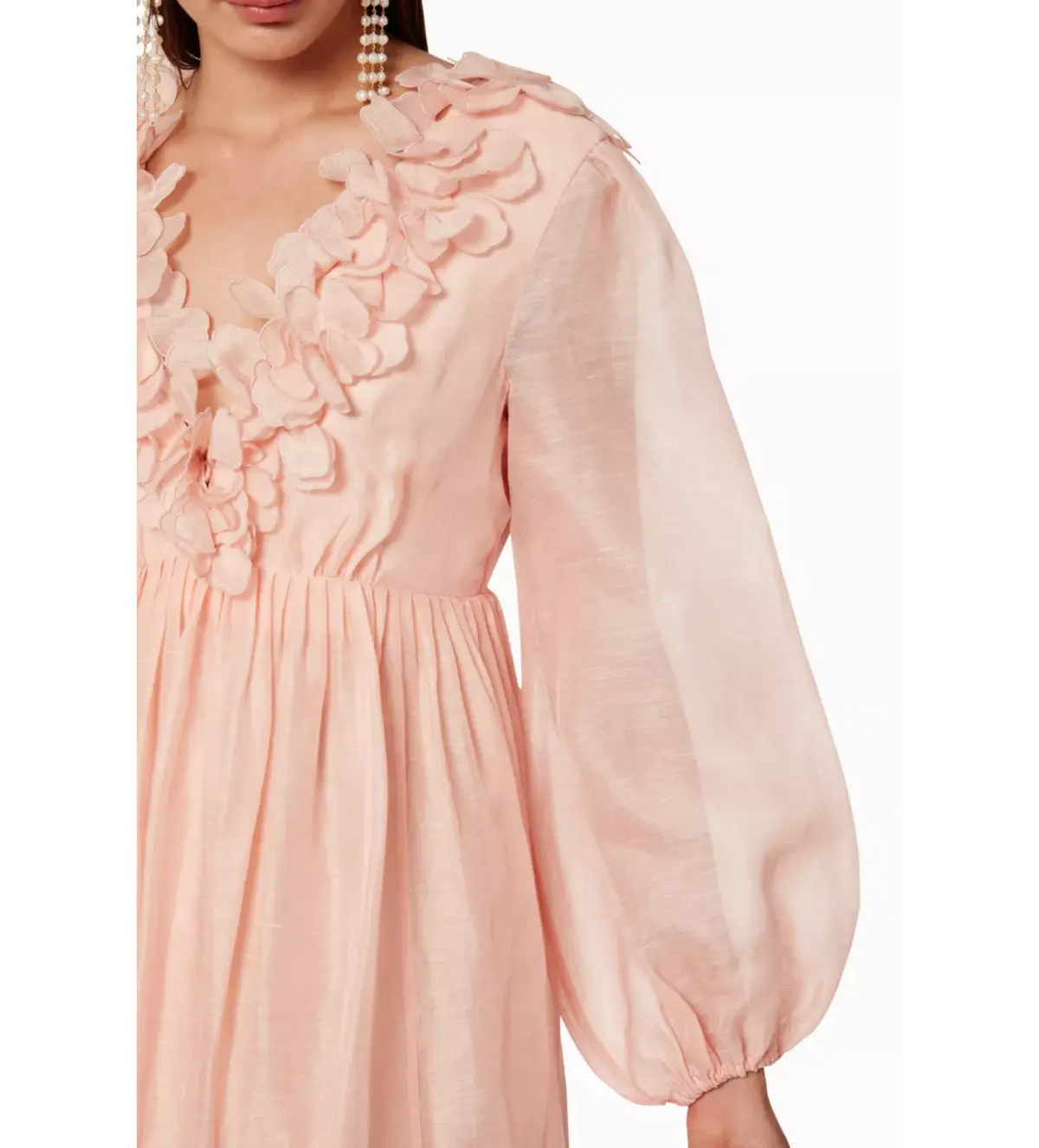 Zimmermann  The Lovestruck Garland Midi Dress in Pink Size 2/ AU 12 - Image 2