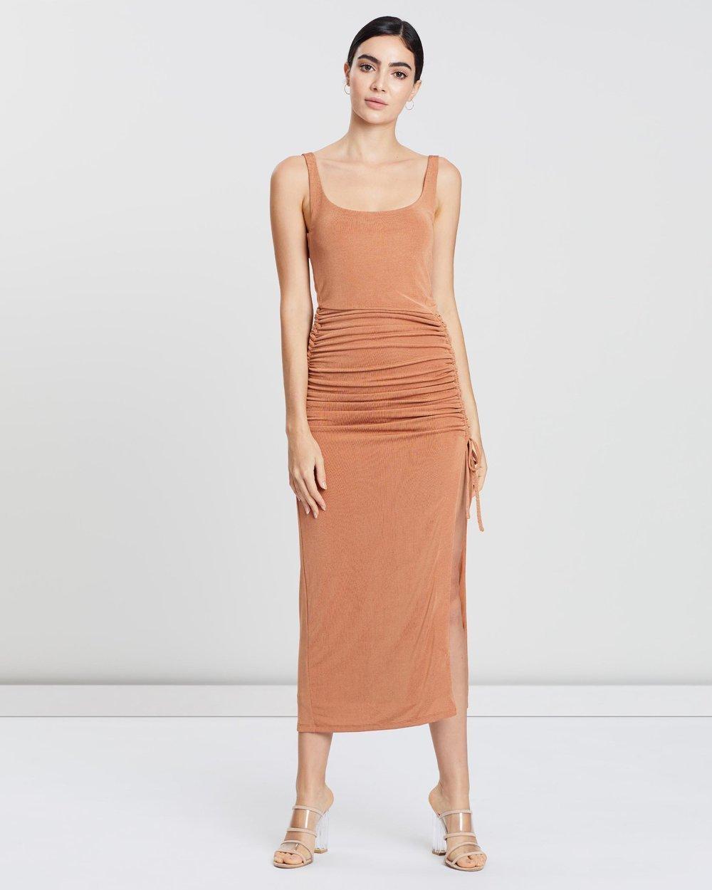 Misha Jacynta Dress Bronze Size 10 - Image 1