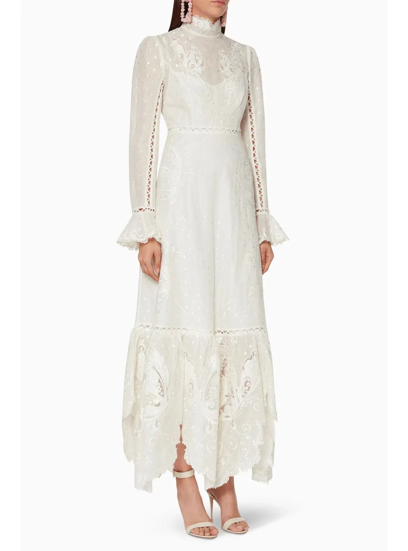 Zimmermann Super Eight Embroidered Maxi Dress in White Size 0 / AU 8 - Image 1