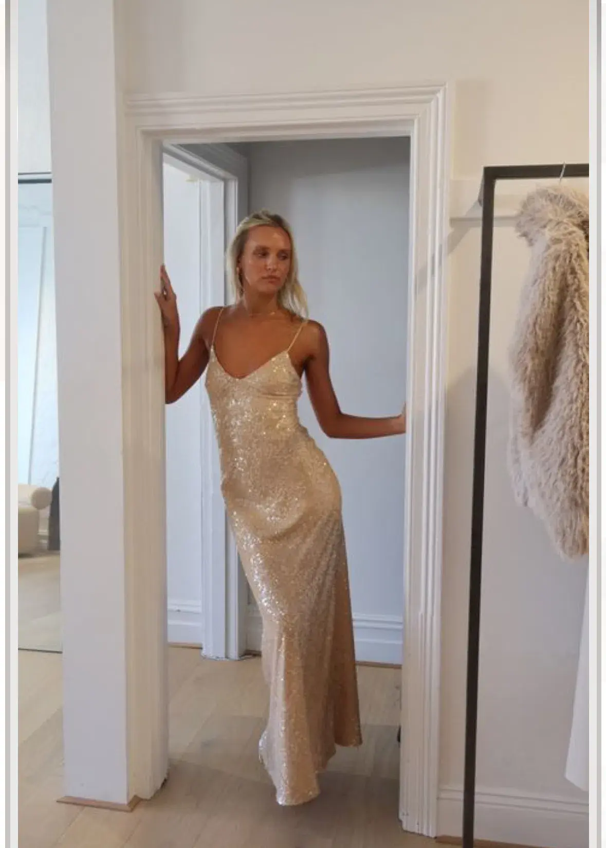 Manning Cartel  Light Angles Slip Dress Gold Size 8 - Image 6