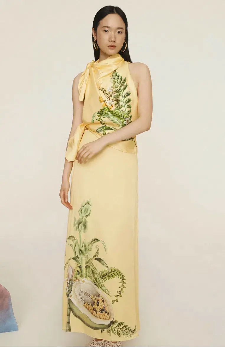 Alemais Sol Top and Skirt Set Yellow Size 16 - Image 1