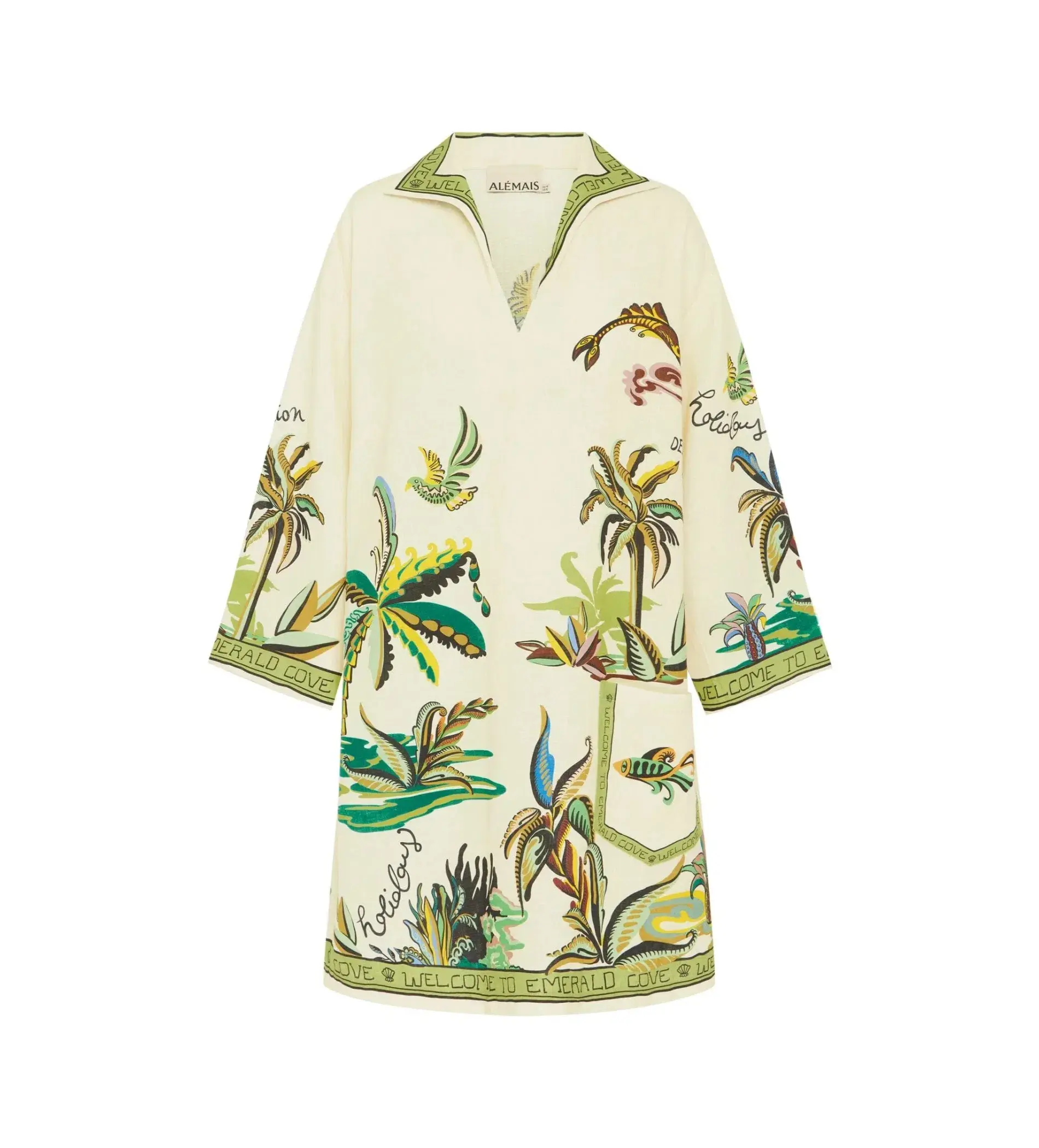 Alemais Day Dream Tunic Mini Dress Multi Print Size AU 12 - Image 6