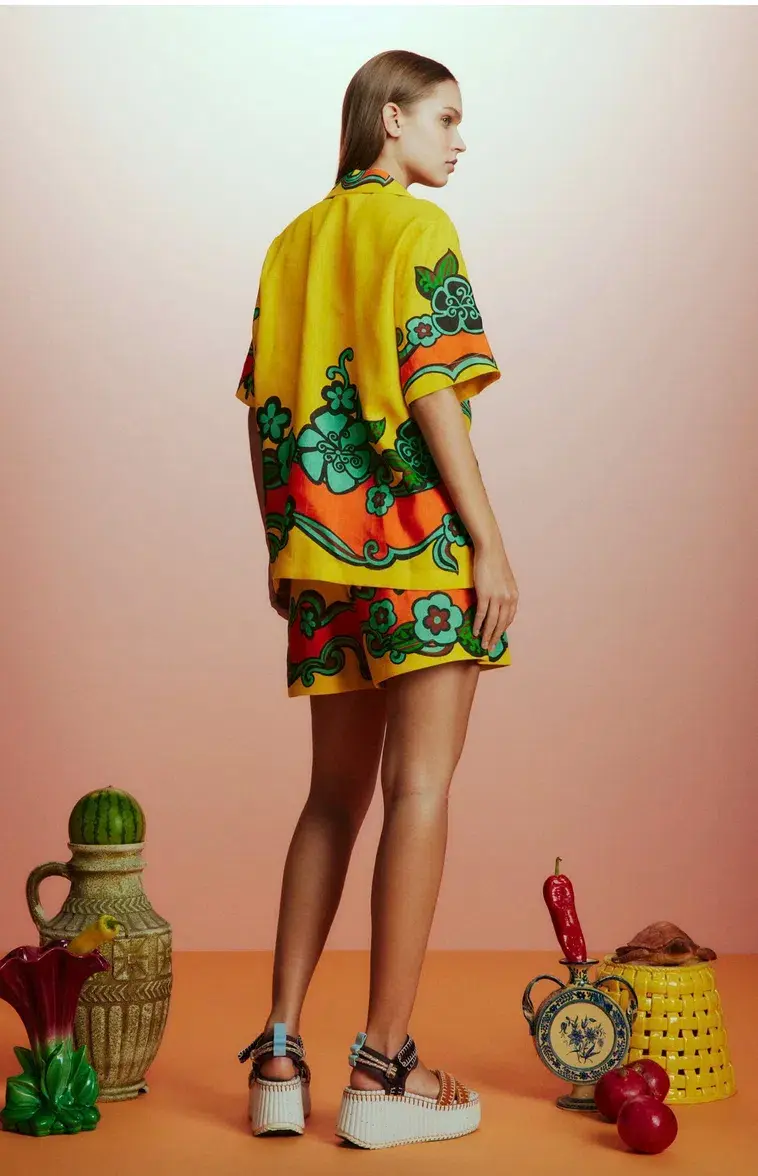 Alemais Flame Shirt and Short Set Size AU 14 for rent on The Volte - main image