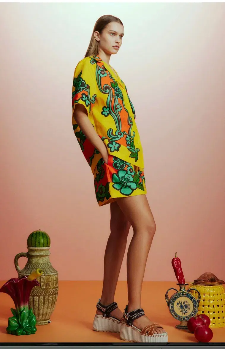 Alemais Flame Shirt and Short Set Size AU 14 - Image 3