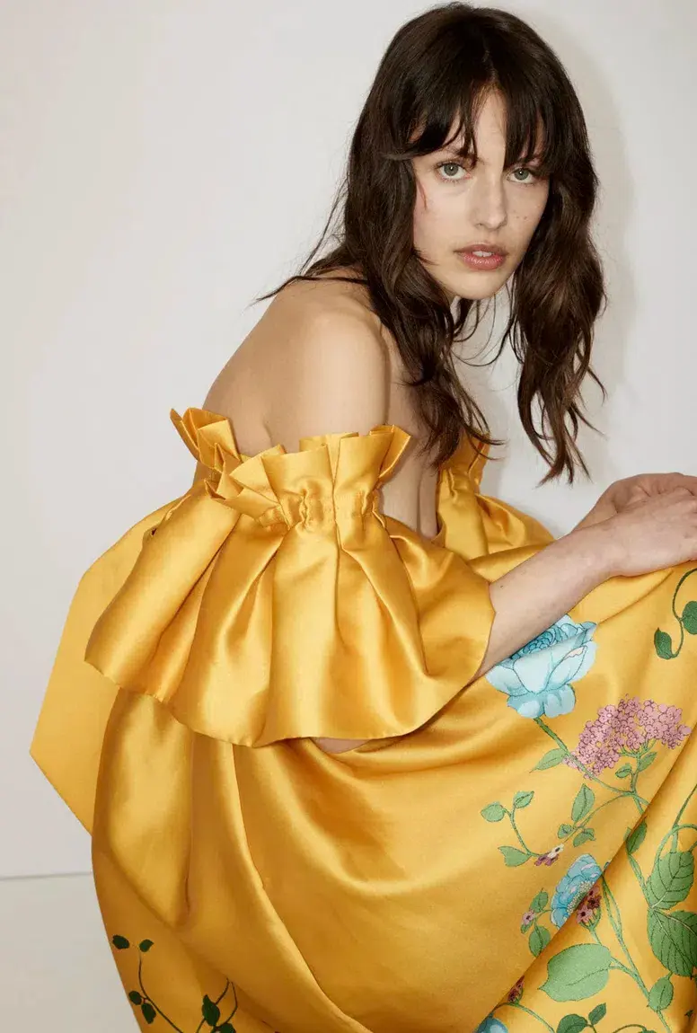 Alemais Dana Midi Dress Gold Size 12 - Image 5