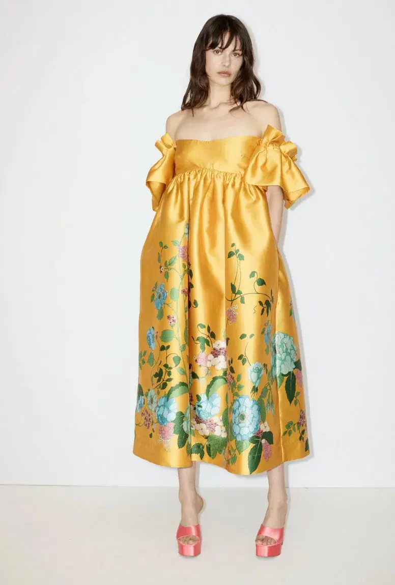 Alemais Dana Midi Dress Gold Size 12 - Image 1