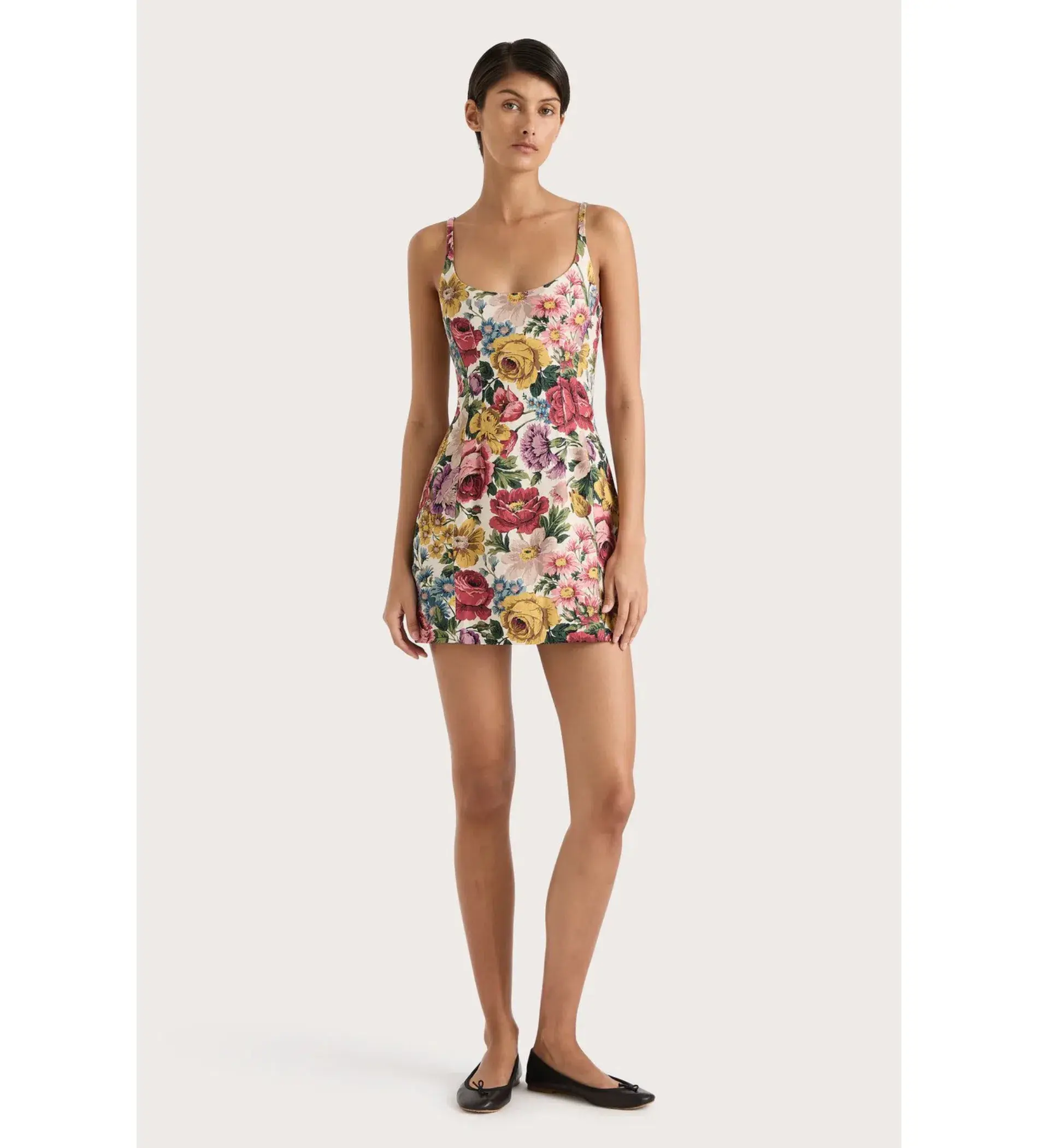 Faithfull the Brand Sanne Mini Dress Colette Floral Multi Size AU 8 - Image 1