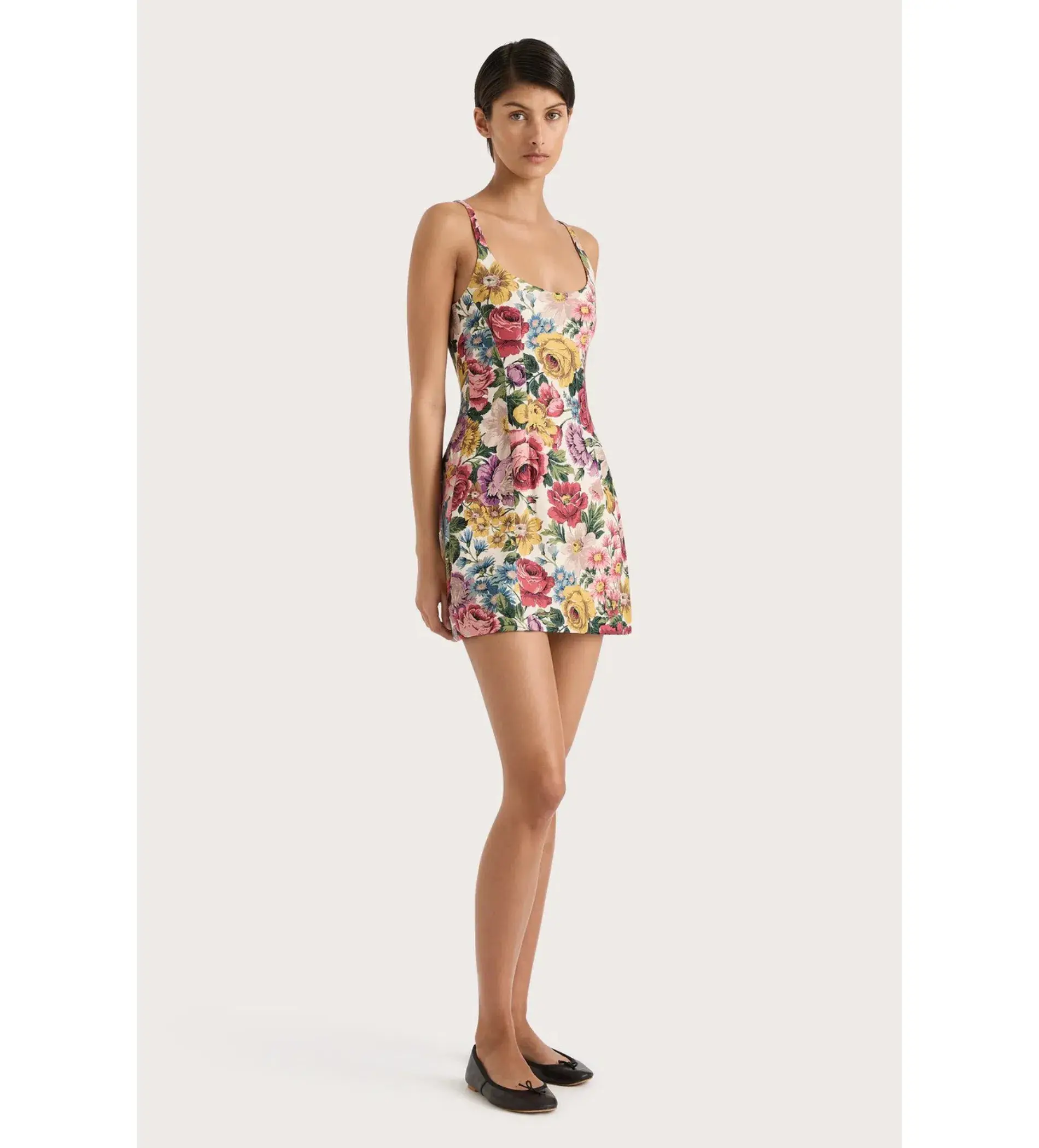 Faithfull the Brand Sanne Mini Dress Colette Floral Multi Size AU 8 - Image 2