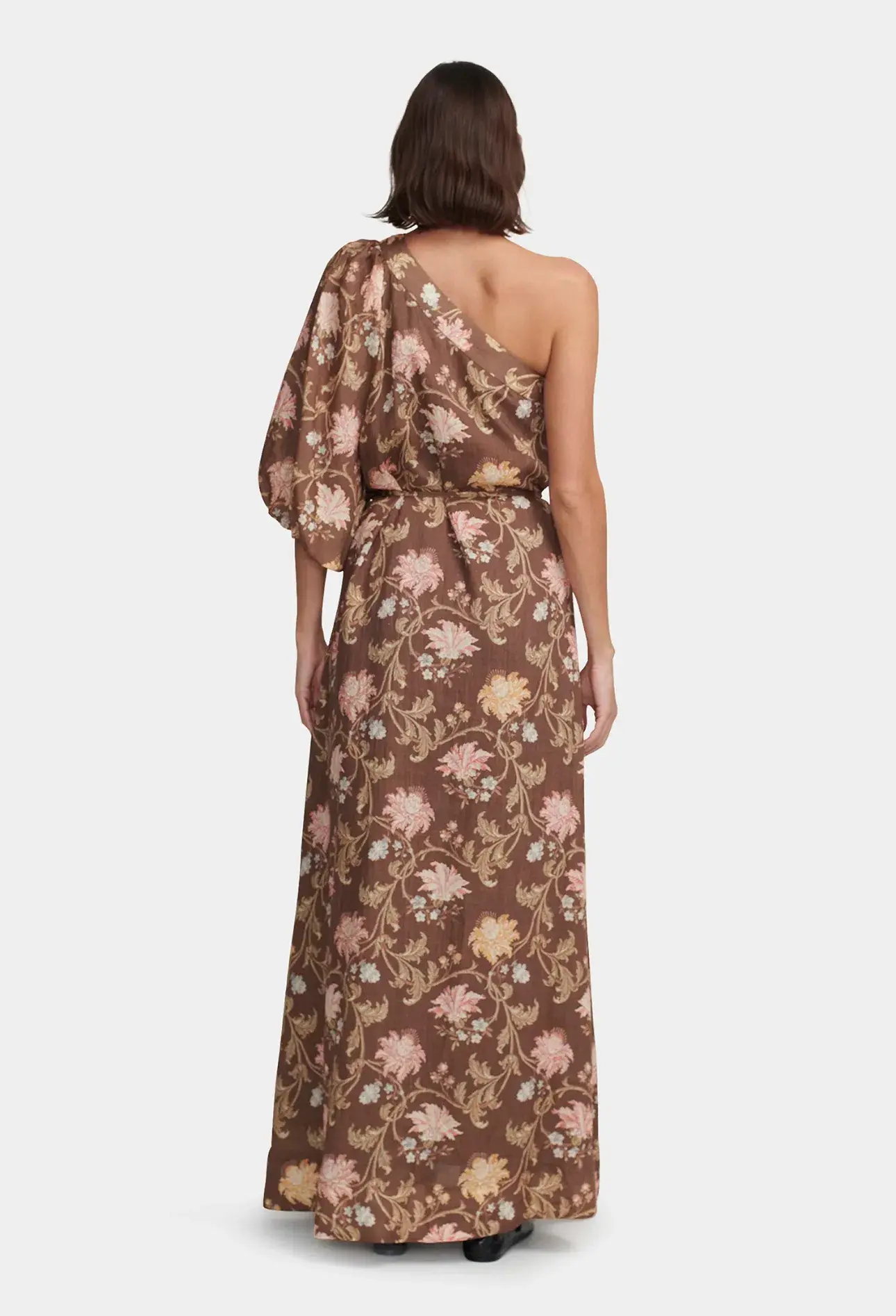 Hansen and Gretel Carmen Maxi Dress Carob Floral Size AU 12 - Image 2