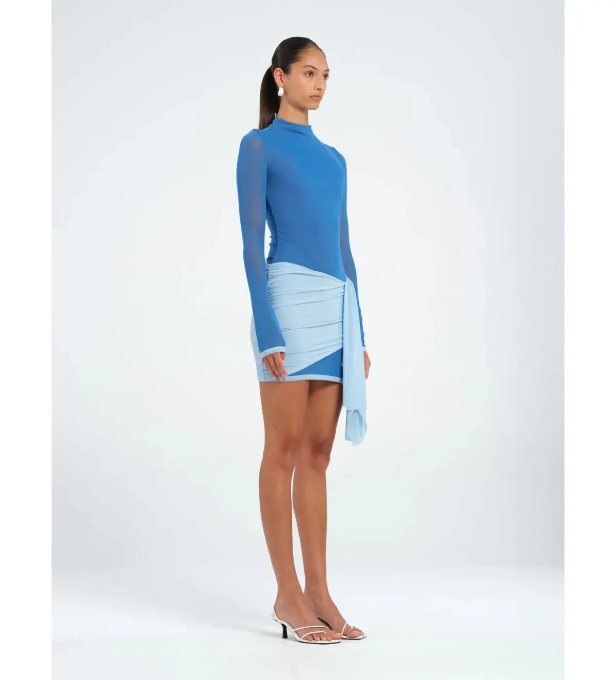 BENNI Kingsley Mini Dress Blue Size AU 6 - Image 2
