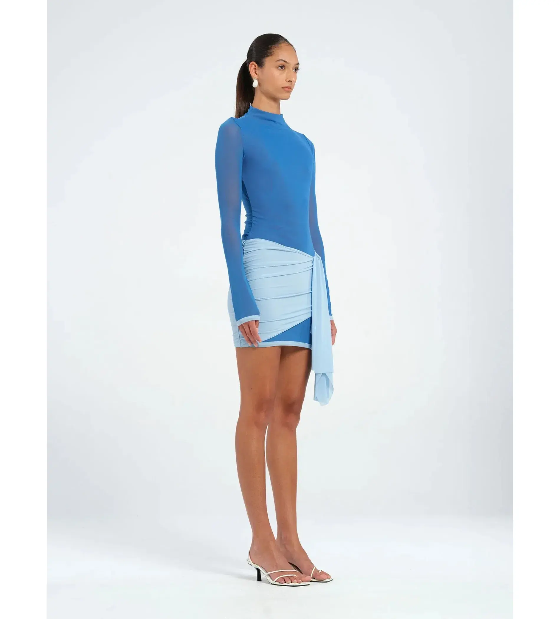 BENNI Kingsley Mini Dress Blue Size AU 6 - Image 2