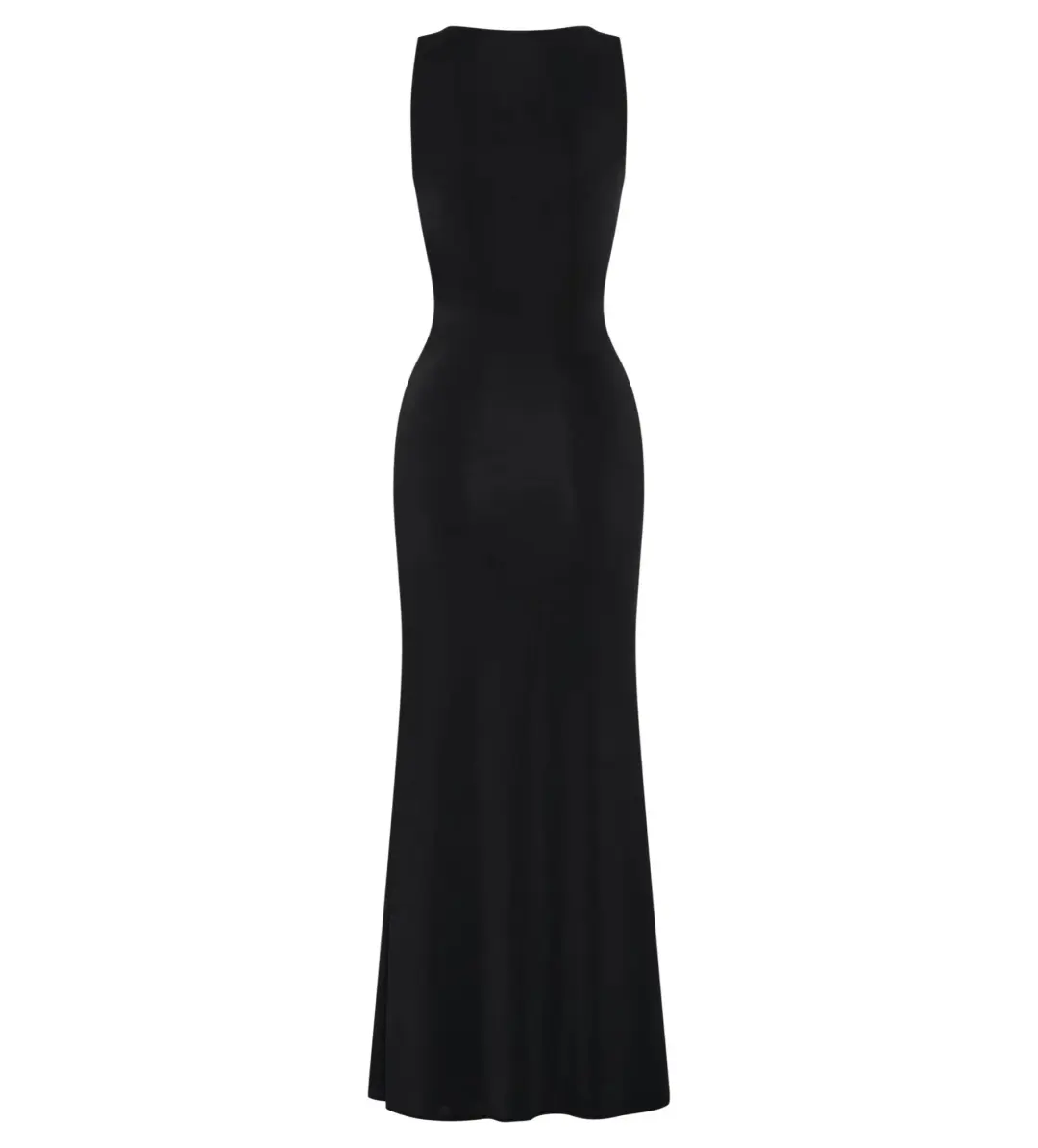 MESHKI Beck Plunge Maxi Dress Black with Floral Hardware Size S AU 8 for rent on The Volte - main image