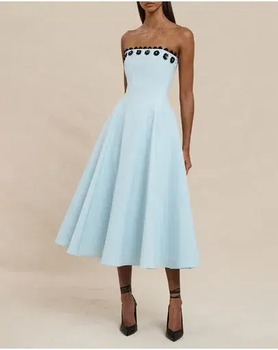 By Johnny Oceana Strapless Dress Blue Size 12 - Image 1