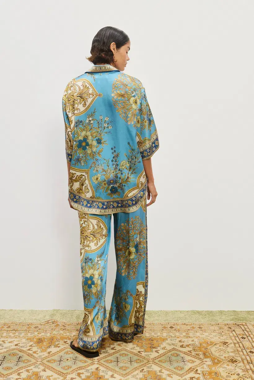 Alemais Cassie Silk Shirt and Pant Set Size AU 16 for rent on The Volte - main image