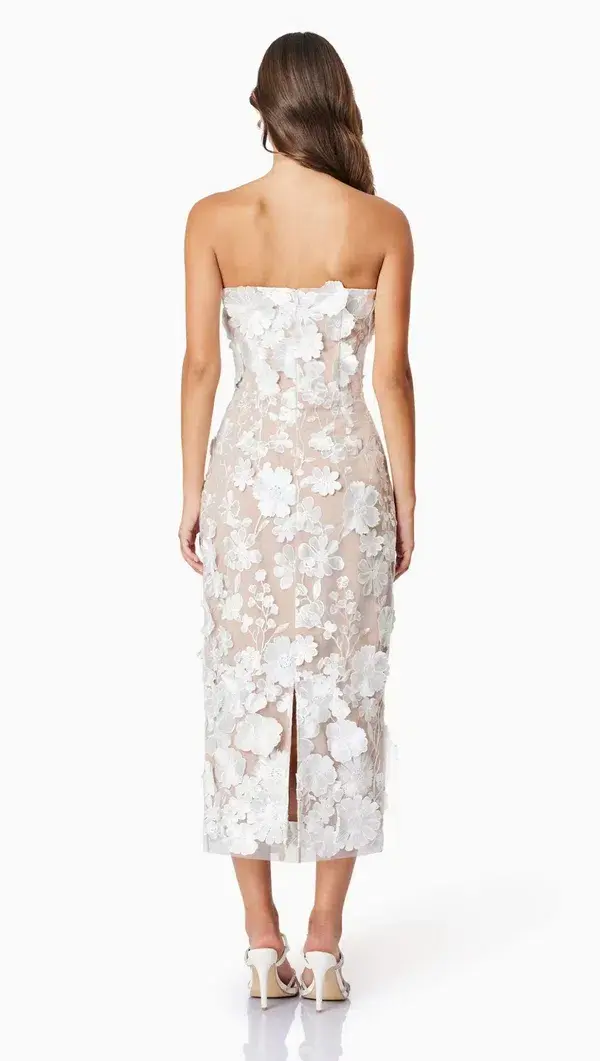 Elliatt Helena Dress Midi White Size AU 12 - Image 3