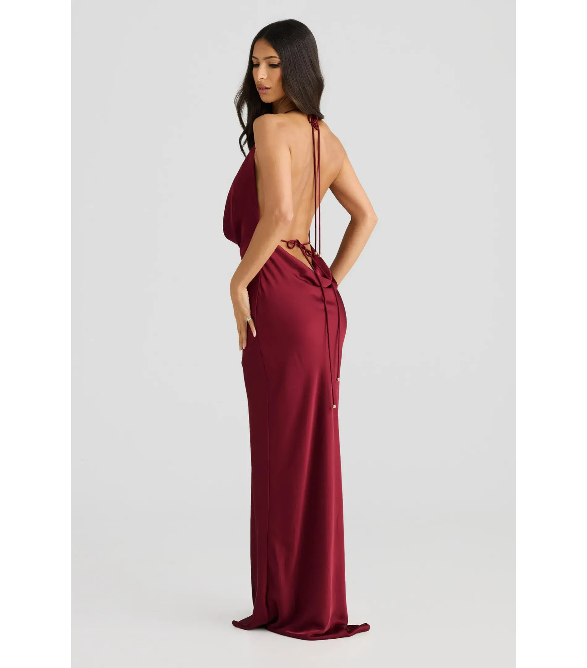 Melani The Label Josefina Maxi Dress in Shiraz Size AU 8 - Image 3