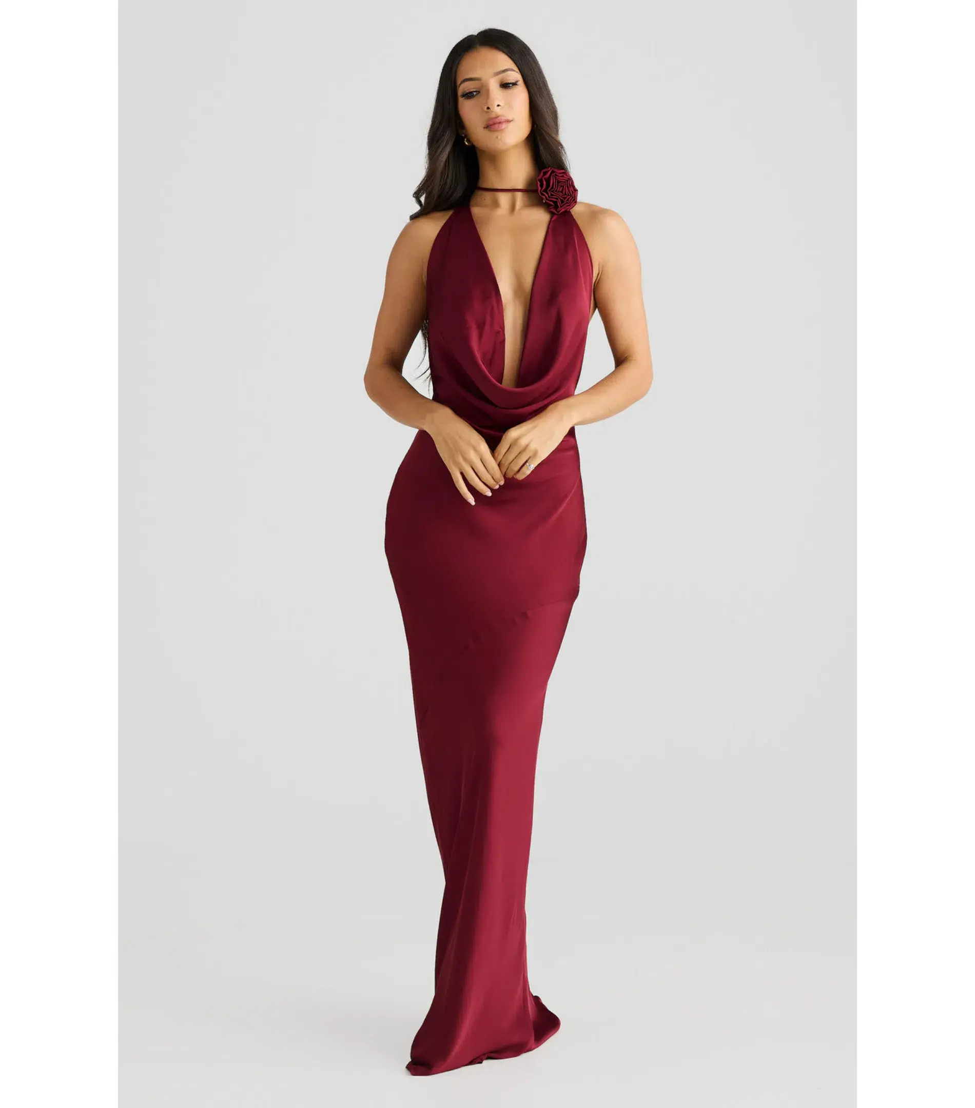 Melani The Label Josefina Maxi Dress in Shiraz Size AU 8 - Image 2
