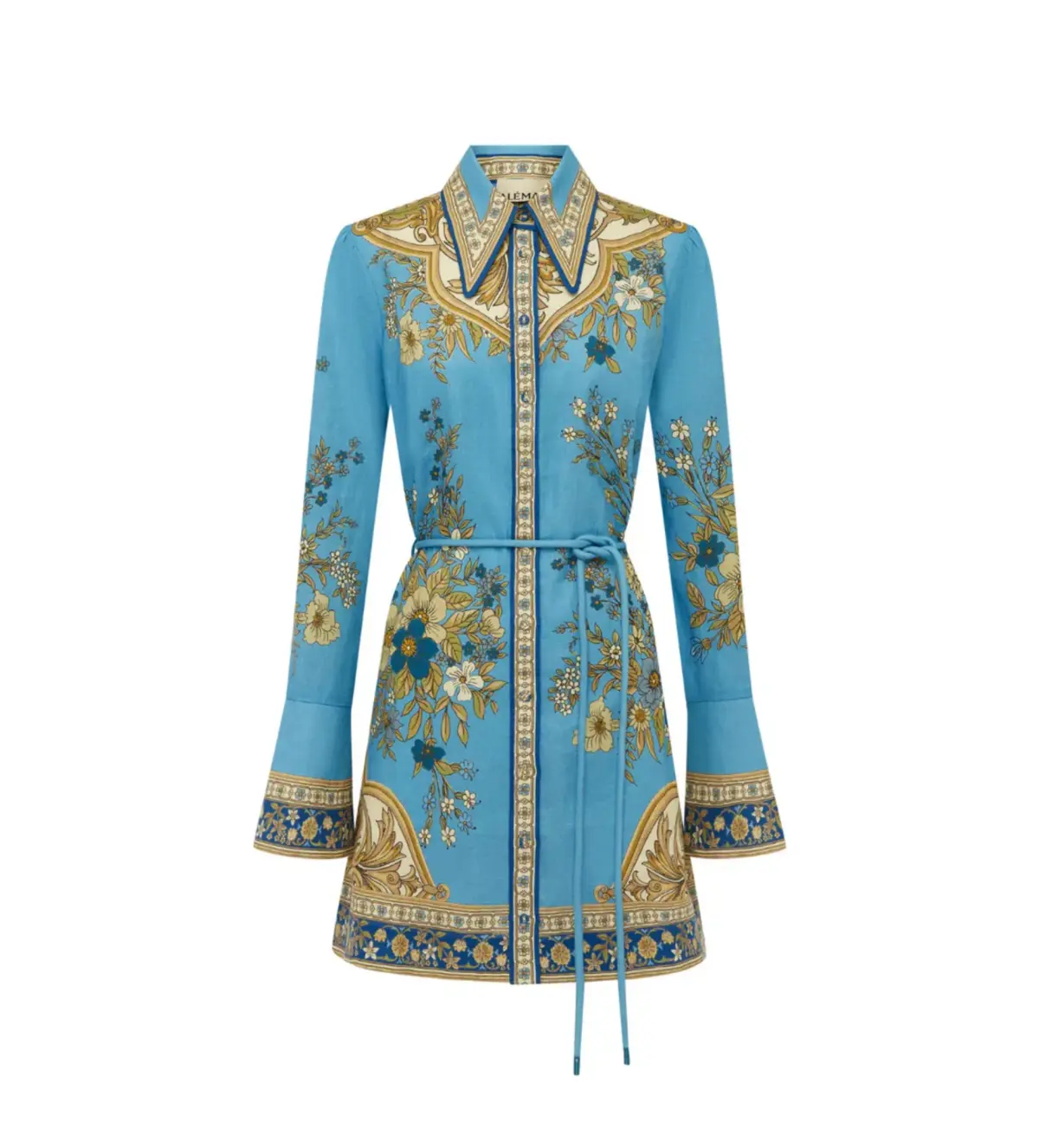 Alemais Cassie Mini Dress in Blue Size AU 10 - Image 3