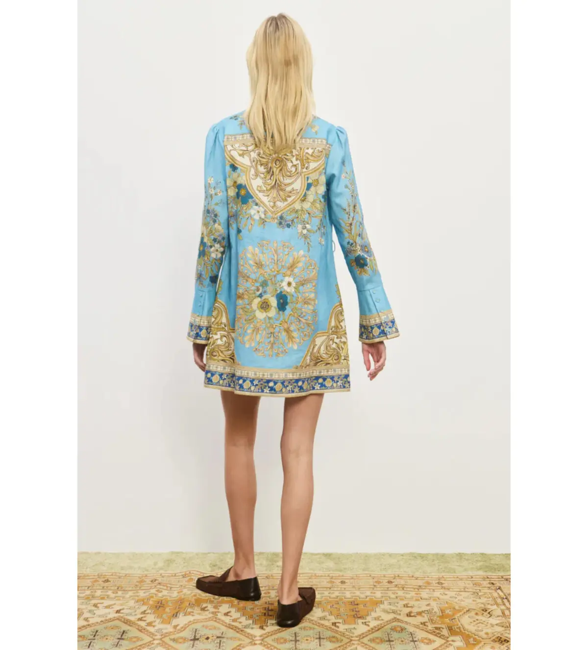 Alemais Cassie Mini Dress in Blue Size AU 10 - Image 2