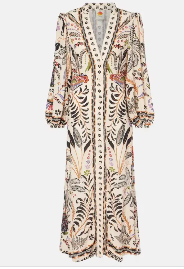 Farm Rio Classic Nature Midi Dress Print Size L / AU 12 - Image 3
