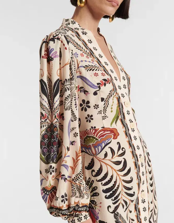 Farm Rio Classic Nature Midi Dress Print Size L / AU 12 - Image 4