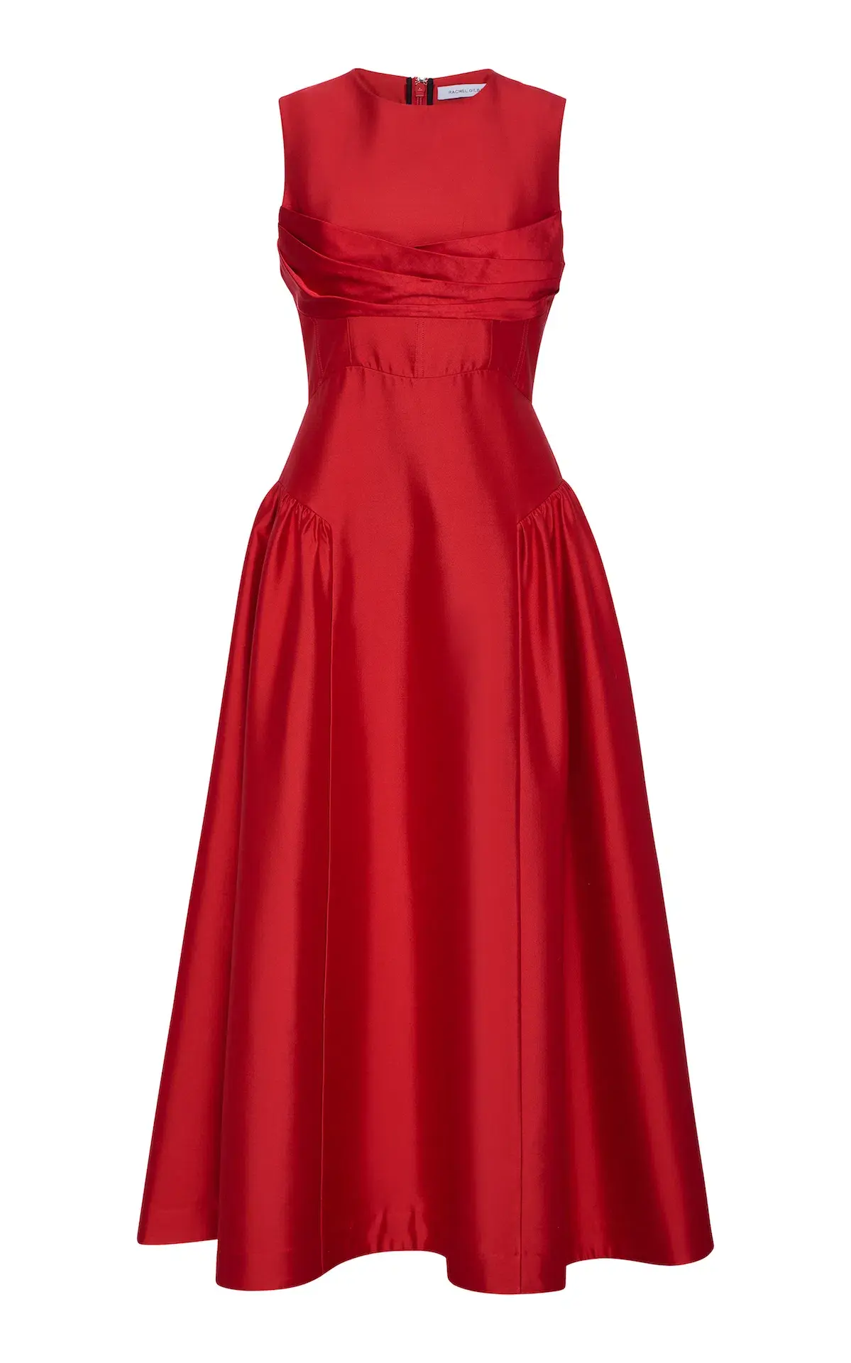 Rachel Gilbert Sawyer Midi Dress Red Size 6 - Image 6