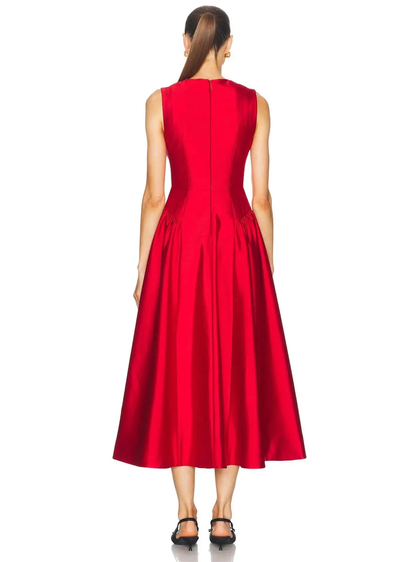 Rachel Gilbert Sawyer Midi Dress Red Size 6 - Image 2