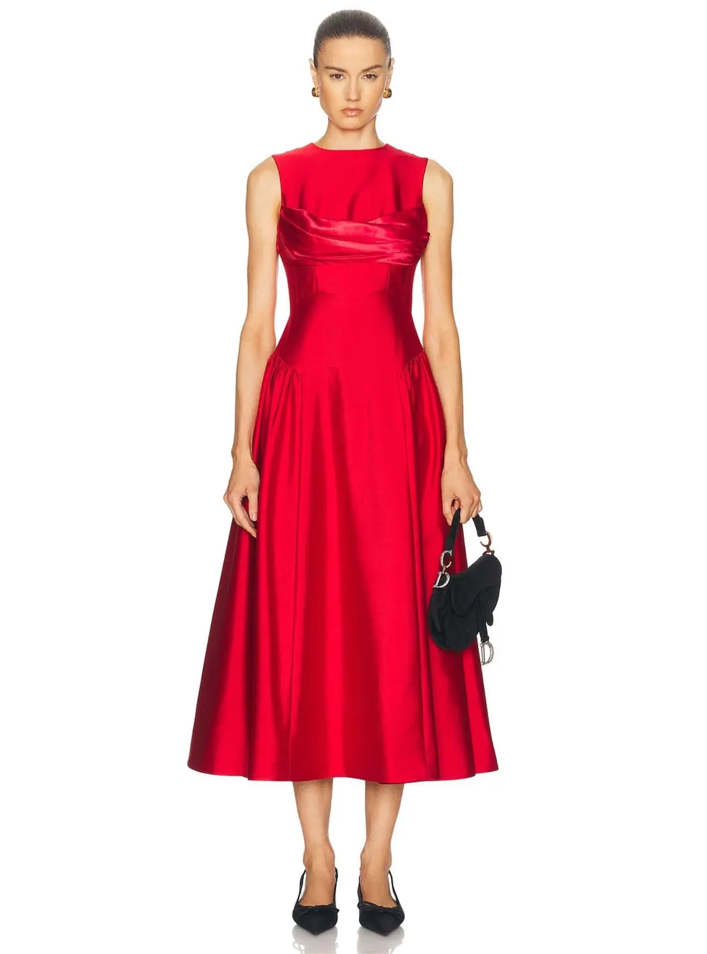 Rachel Gilbert Sawyer Midi Dress Red Size 6 - Image 1