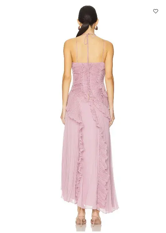 Amur Lorelie Midi Halter Gown Dress Water Hyacinth Pink Size AU 10 /US 6 - Image 4