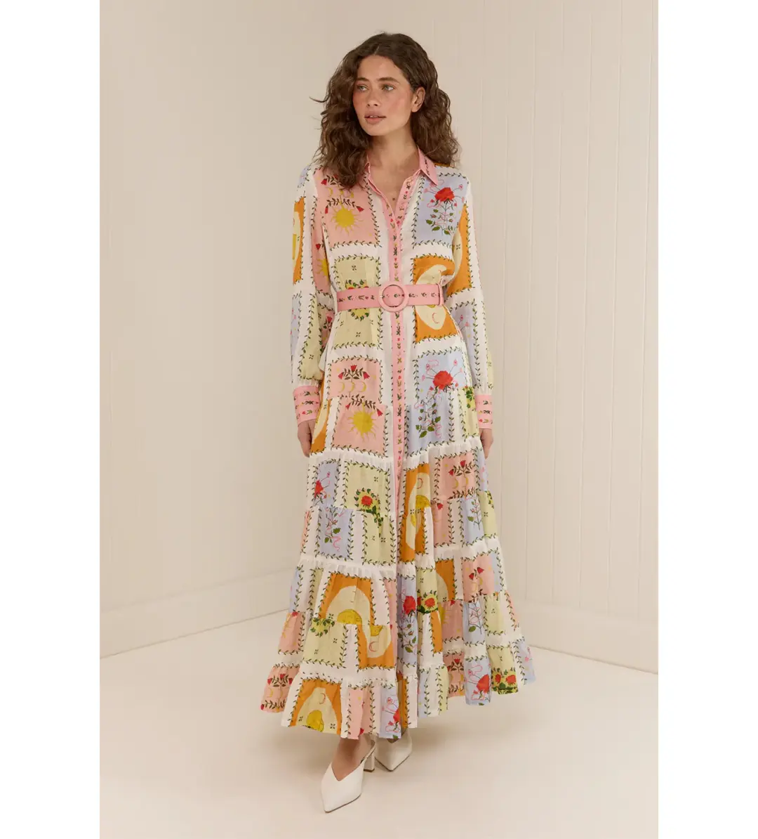 Palm Noosa Aria Dress in Siesta Tile Print Size AU 12 for rent on The Volte - main image