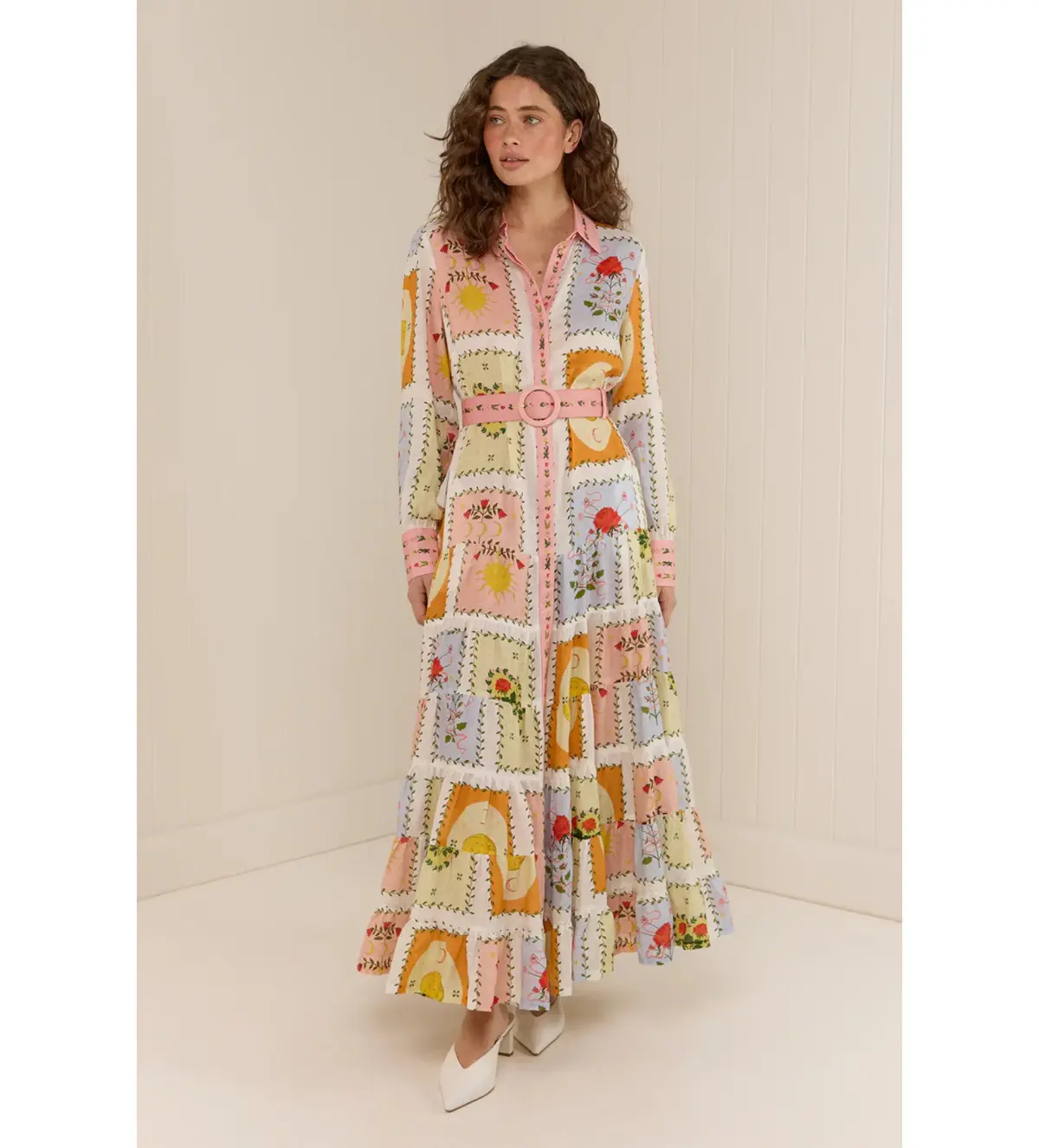 Palm Noosa Aria Dress in Siesta Tile Print Size AU 12 - Image 1
