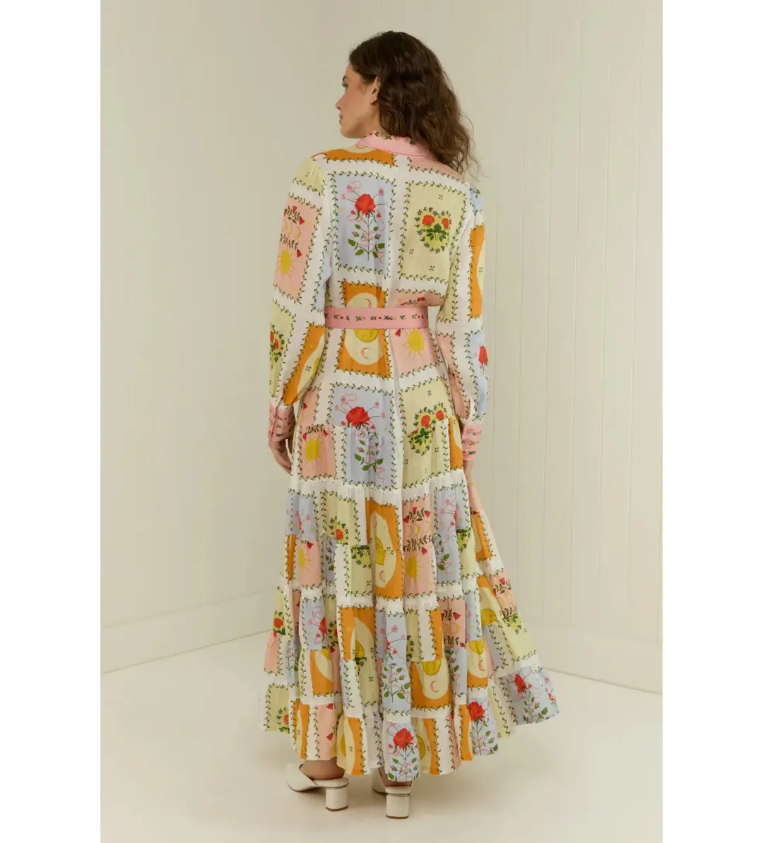 Palm Noosa Aria Dress in Siesta Tile Print Size AU 12 for rent on The Volte - main image