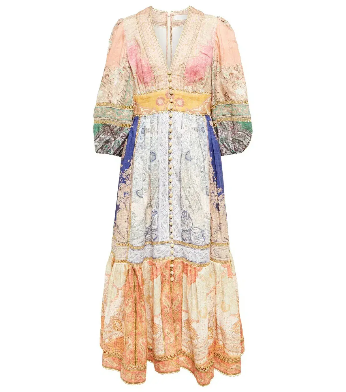 Zimmermann Anneke Lantern Midi Dress Spliced Size 1 / AU 10 - Image 4