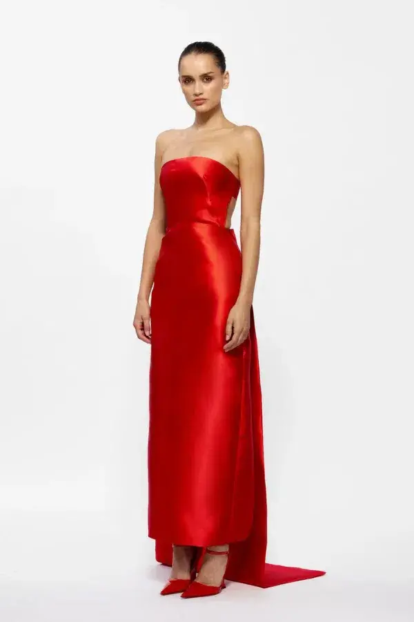 Effie Kats Zahara Dress Maxi Red Size AU 8 - Image 2
