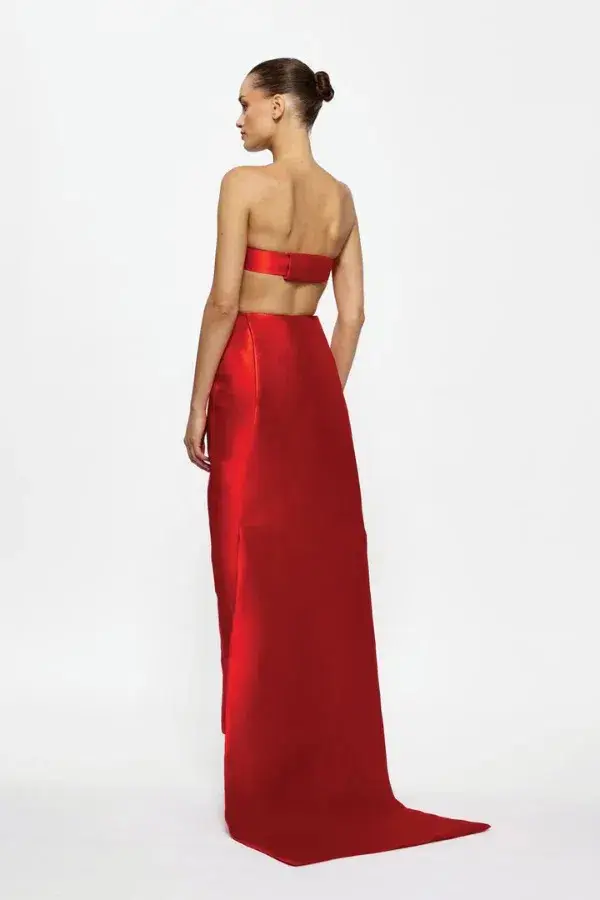 Effie Kats Zahara Dress Maxi Red Size AU 8 - Image 3