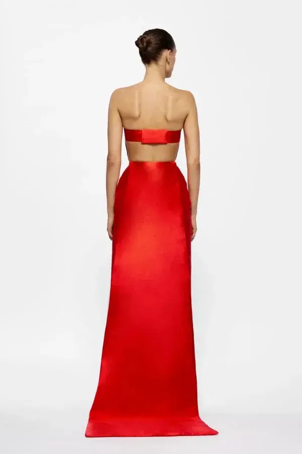 Effie Kats Zahara Dress Maxi Red Size AU 8 - Image 4