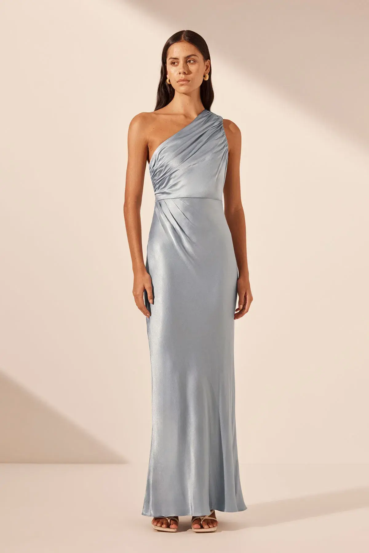 Shona Joy La Lune One Shoulder Dress Blue Size AU 12 - Image 1