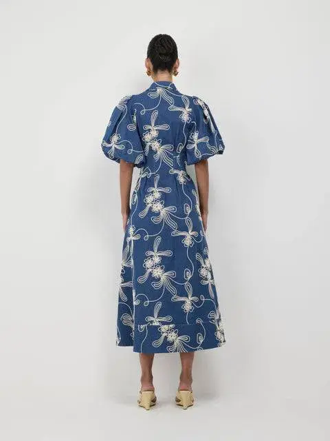 Sheike Hazel Denim Midi Dress Size AU 12 - Image 3