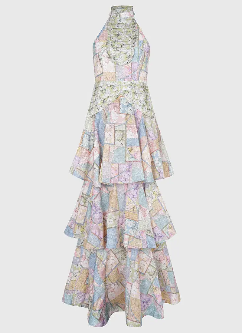 Aqua Blu Brindle Joan Dress Maxi Size AU 12 for rent on The Volte - main image