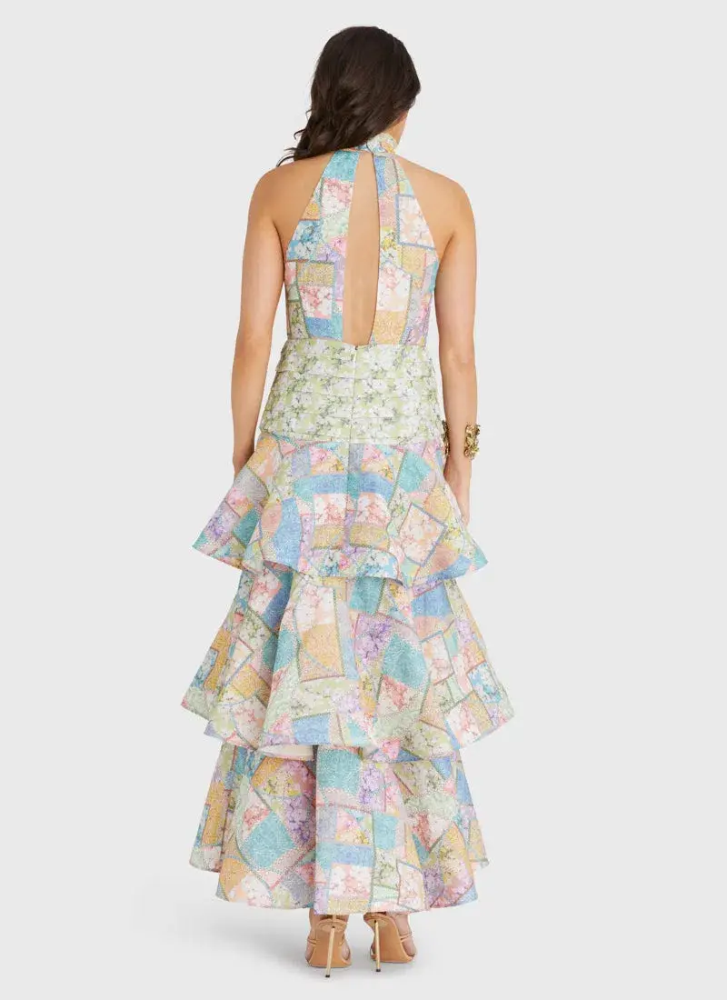 Aqua Blu Brindle Joan Dress Maxi Size AU 12 for rent on The Volte - main image