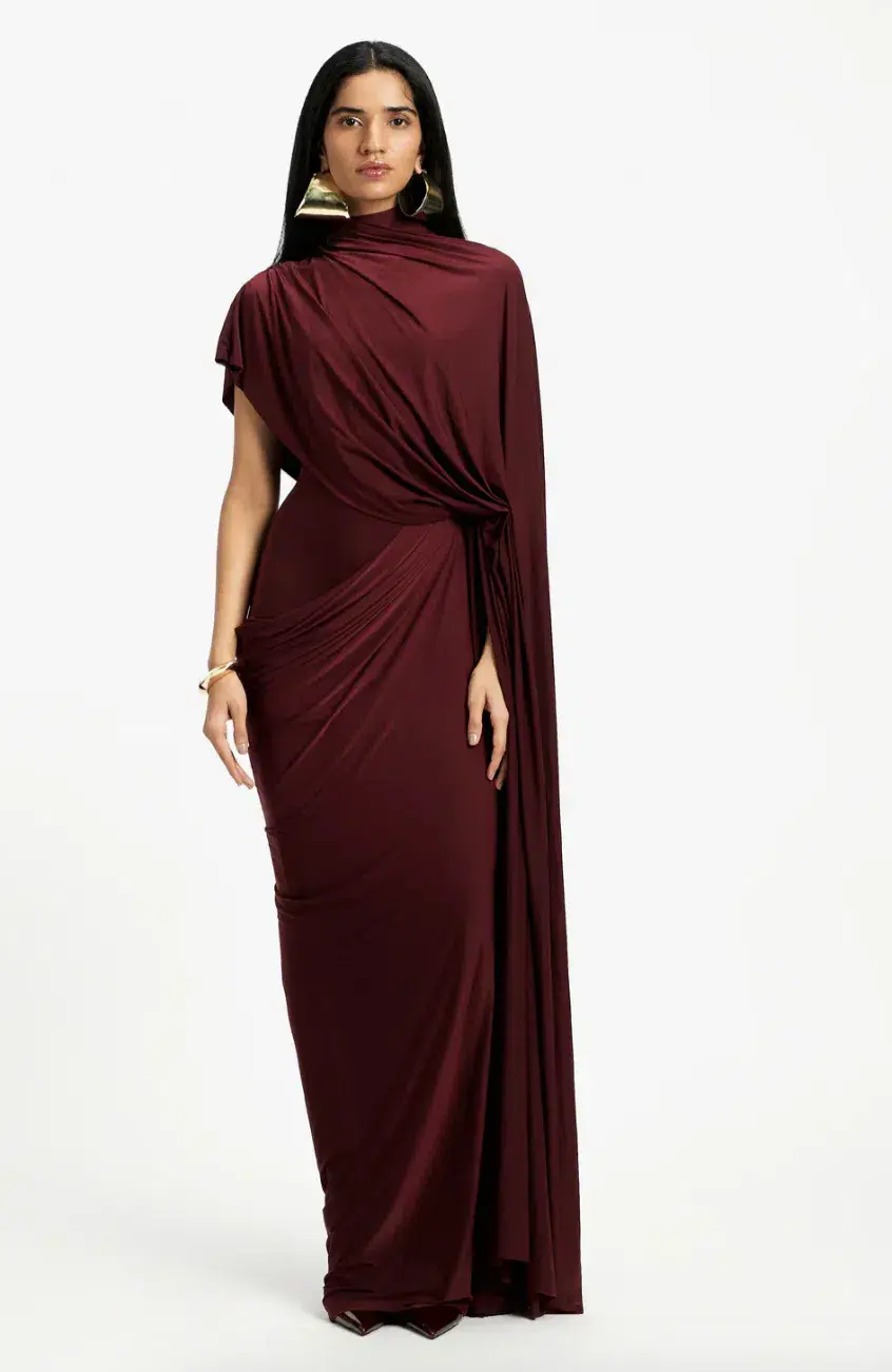 Deme By Gabriella Daphne Maxi Dress Burgundy Size 20 - Image 1