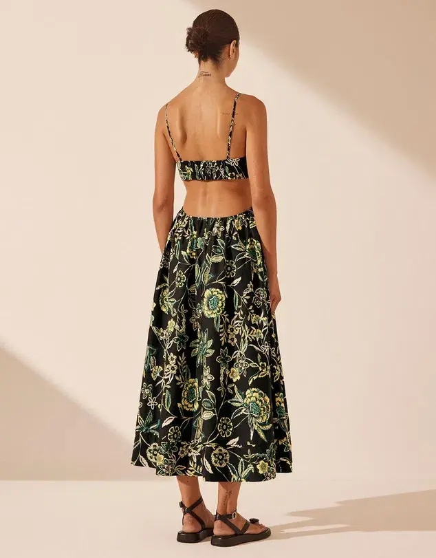 Shona Joy Lina Bustier Cut Out Midi Dress Size 12 - Image 3