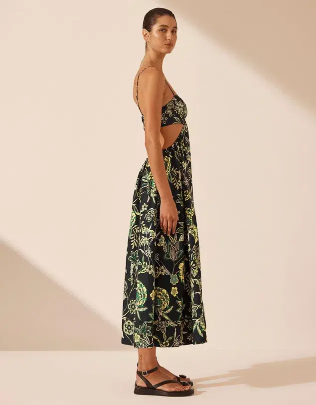 Shona Joy Lina Bustier Cut Out Midi Dress Size 12 - Image 2