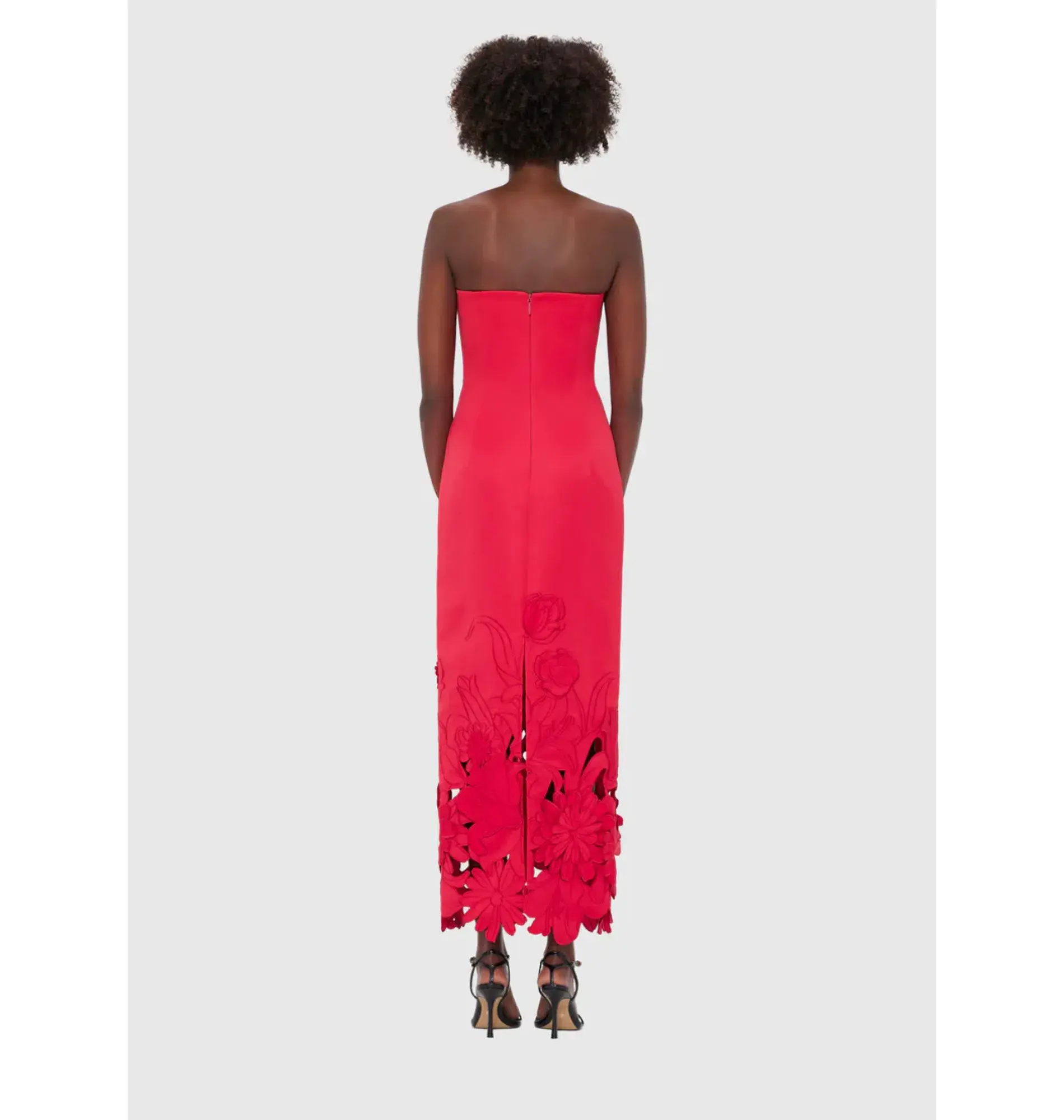 Leo Lin Rayna Appliqué Bustier Maxi Dress Rosa Size 12 - Image 3