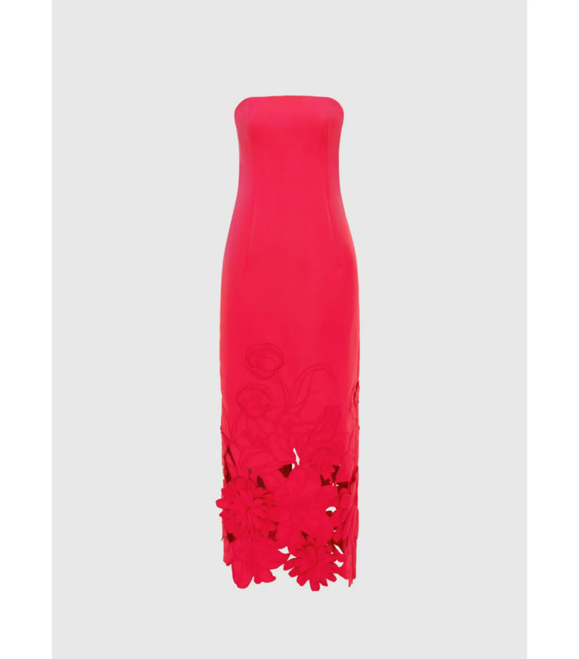 Leo Lin Rayna Appliqué Bustier Maxi Dress Rosa Size 12 - Image 4