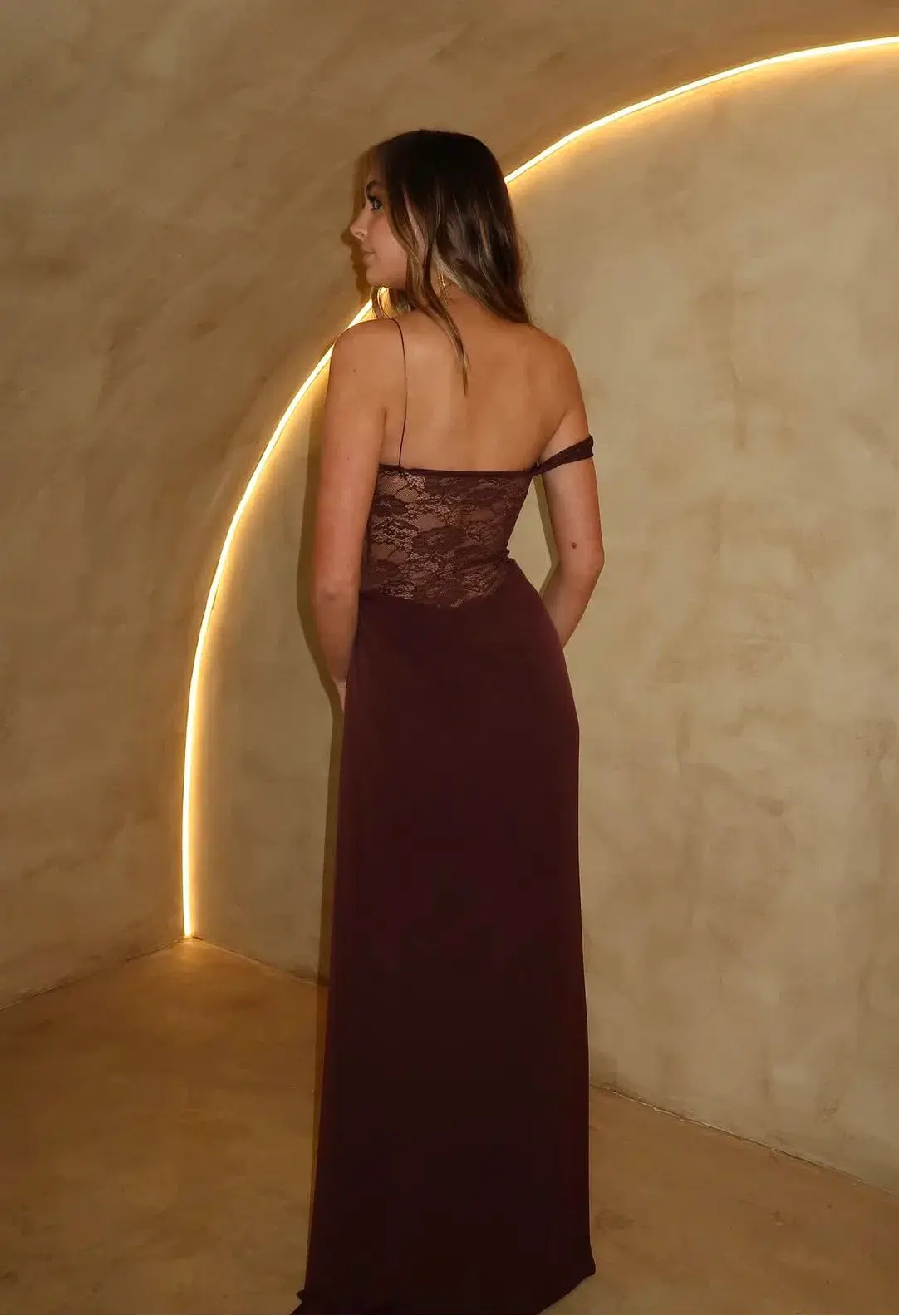 Natalie Rolt Sloane Maxi Dress Espresso Size 2 AU 10 - Image 3