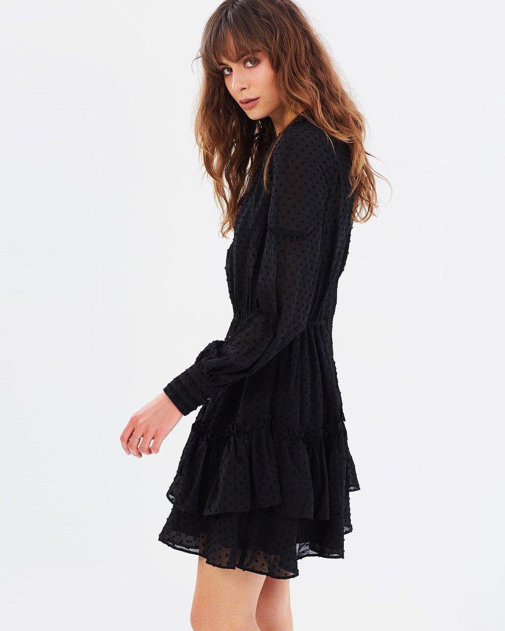 Talulah Sweet Allure Long Sleeve Mini Dress in black size 10 - Image 2