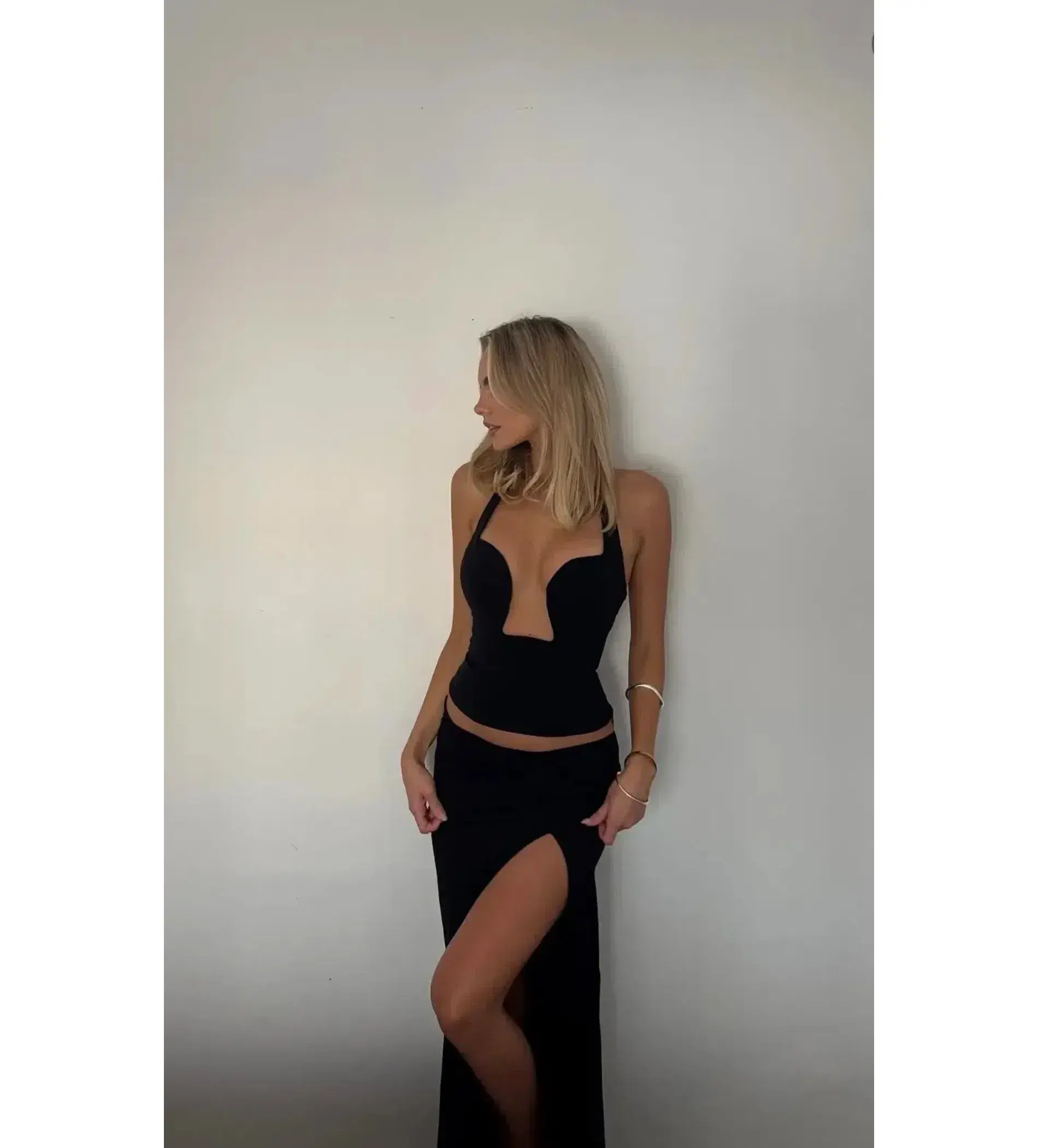 Kookai Alto Low Cut Top Black Size AU 8 - Image 4